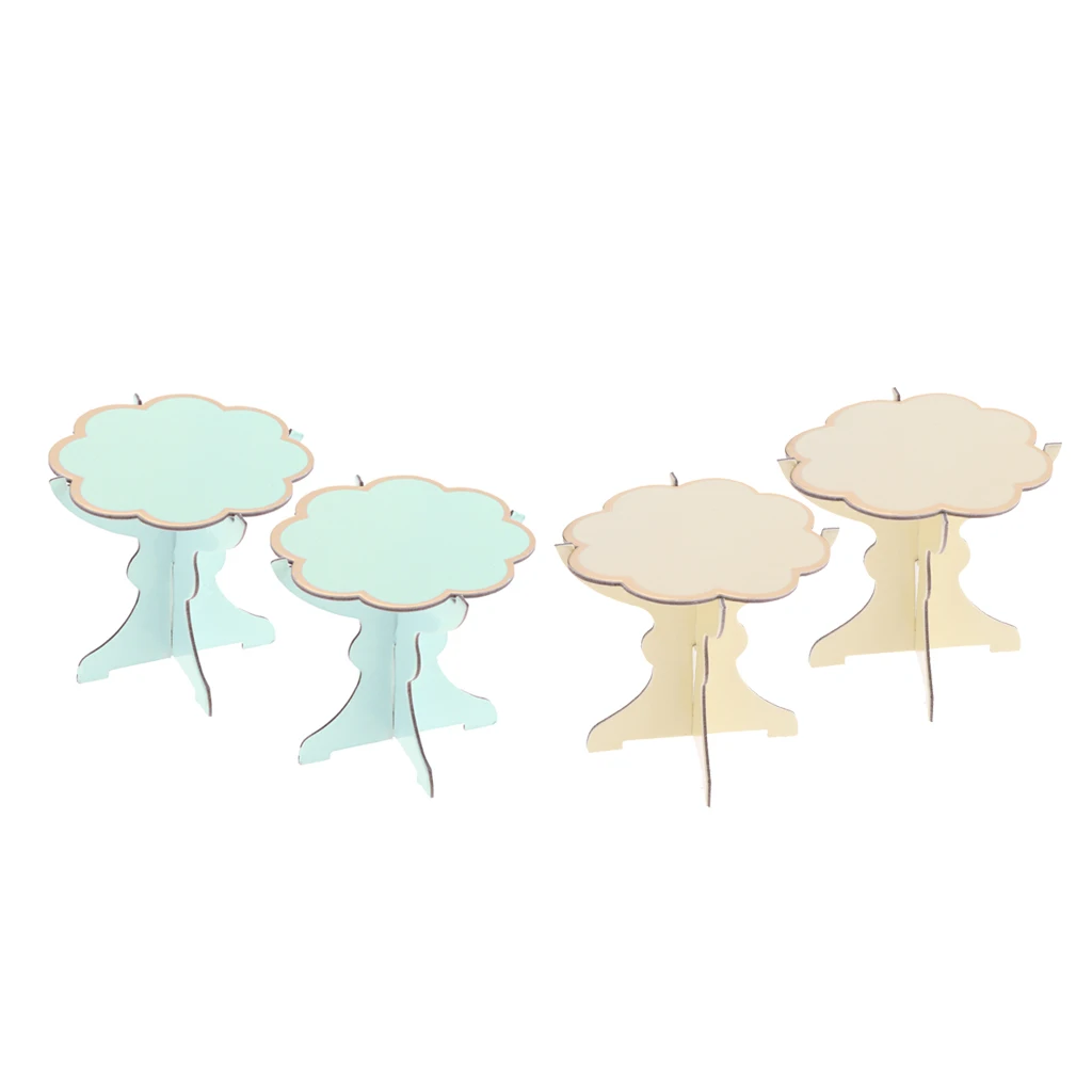 4 шт. подставки для капкейков десертов свадебные сувениры синий + желтый| |