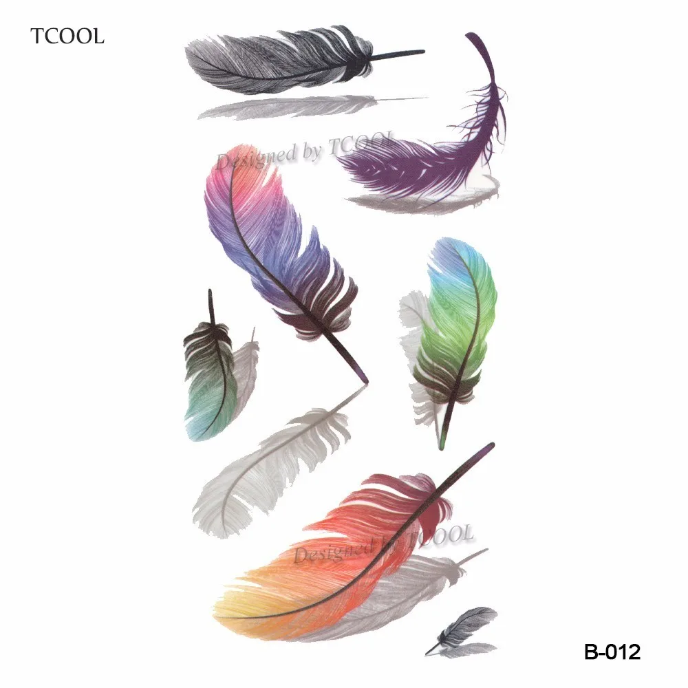 HXMAN перо Временные татуировки стикер водонепроницаемый для женщин и мужчин Мода