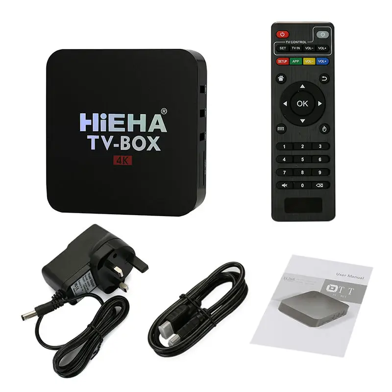 Hieha Android 6.0 TV Box rk3229 4 ядра 1.5 ГГц Smart 1 ГБ 8 К HD WIFI Коди Декодер каналов кабельного
