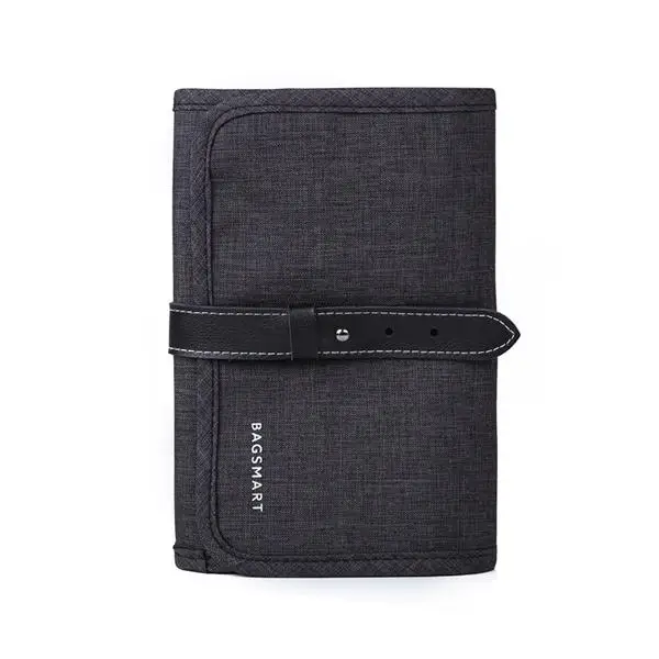 BAGSMART Лидер продаж USB кабель зарядное устройство Tote чехол сумка для хранения Портативный цифровой Аксессуары Гаджеты устройства путешествия Органайзер сумки - Цвет: Black