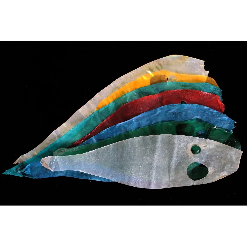 

Tigofly 3 pcs 7 Colors Real Fish Skin Film For Saltwater Baits Sabiki Rig Making Shrimp Body Cover Fly Tying Materials