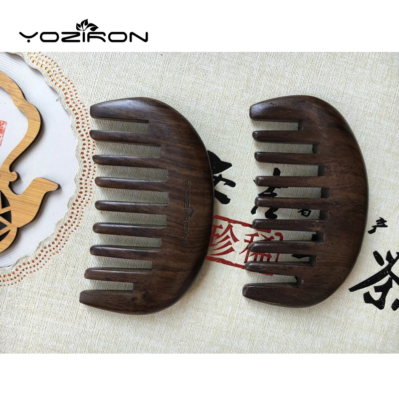 YOZIRON 1 шт. ручной работы деревянный сандаловое дерево широкий зуб гребень