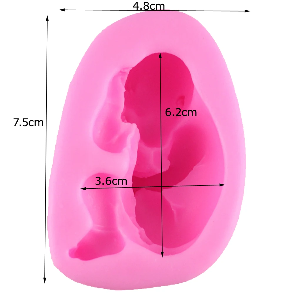 3D Sleeping Baby Candle Moulds Soap Mold Kitchen-Baking Resin Silicone Form Home Decoration DIY Clay Craft Wax-Making F1049 | Дом и сад