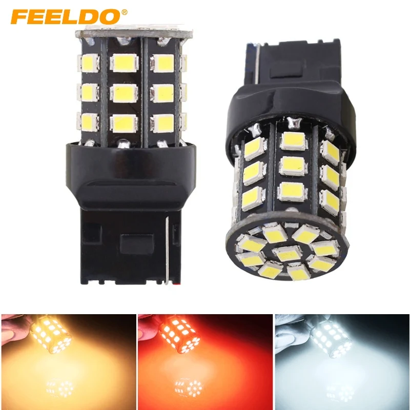 FEELDO 2 шт. T20 7440 33LED 2835smd автомобильные тормозные парковочные огни поворотные