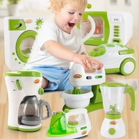 Simulation small appliances multi-function vacuum cleaner coffee bread machine children imitation toys for baby gifts