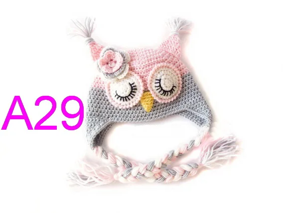

Newborn Sleepy Owl Hat, Newborn Photo Prop, Infant Owl Hat , Baby First Halloween , Baby Halloween Hat , Baby Earflap Hat 10pcs