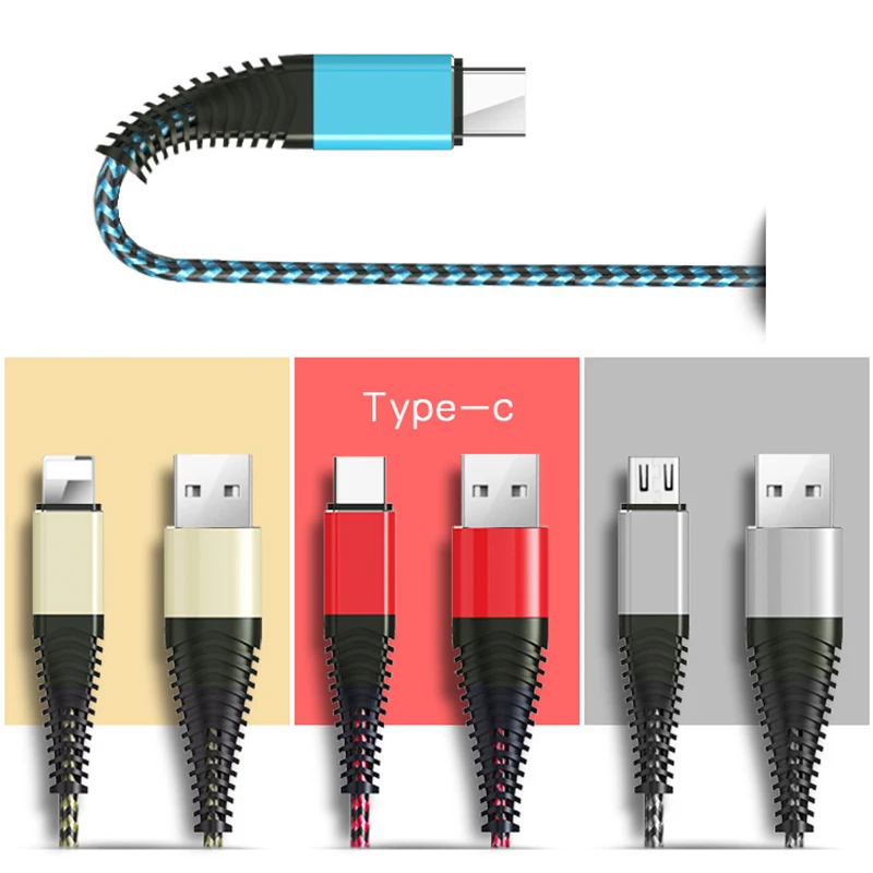 ZRSE кабели для мобильных телефонов 1 М 2 а кабель Micro USB Type C нейлоновая оплетка