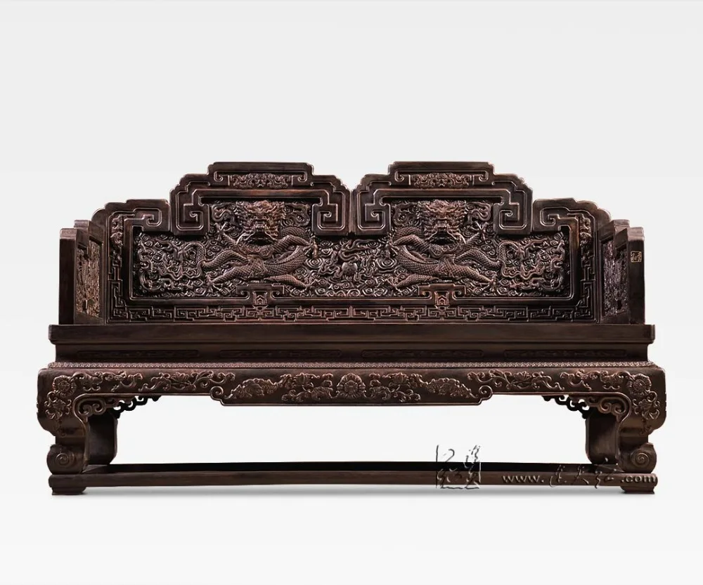 Двухместный угловой диван кровать роскошный шезлонг из розового дерева двойное