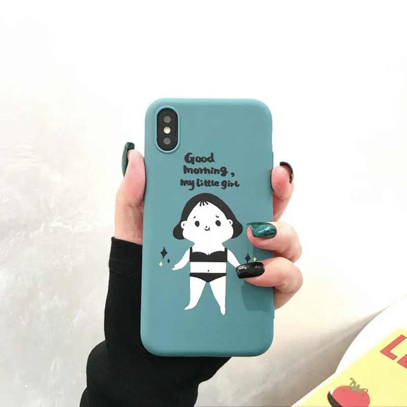 Милый купальник девушка иллюстрация Корея чехол для iPhone X XS Max XR 7 Puls 6 S 8 Plus Kawaii