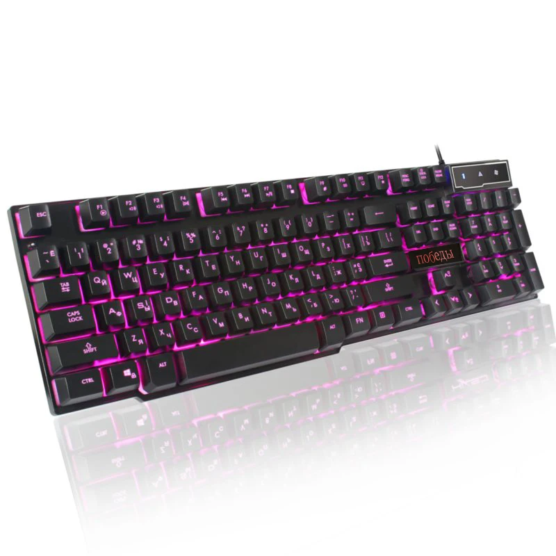Игровая клавиатура DBPOWER Teclado Gamer с русской/английской раскладкой 3 цвета
