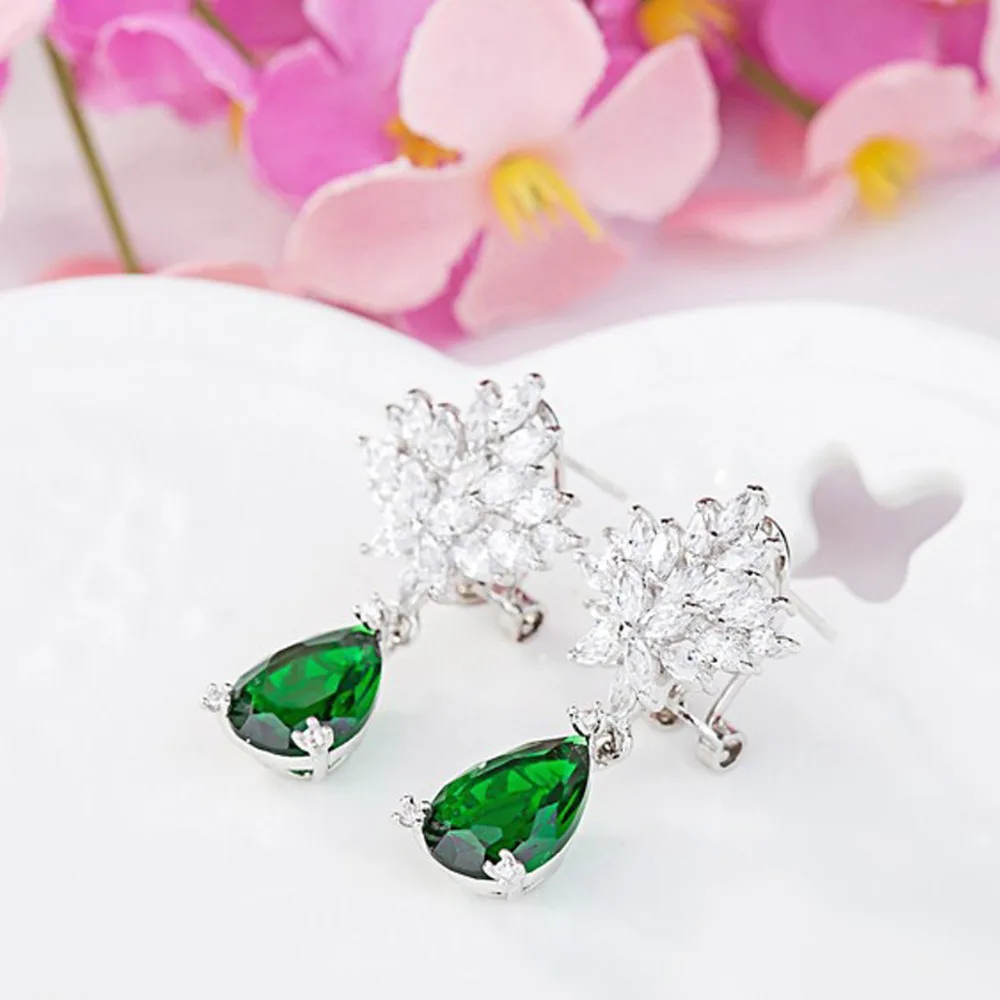 Серьги LUOTEEMI AAA с фианитом роскошные брендовые свадебные серьги для женщин модные