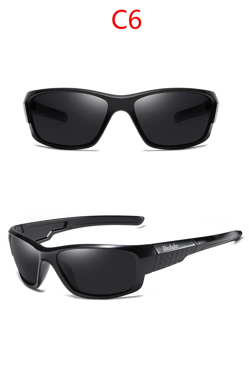 VIADHA Sunglasses Men's Polarized Driving Sport Sun Glasses For Men Women Color Mirror Luxury Brand Designer