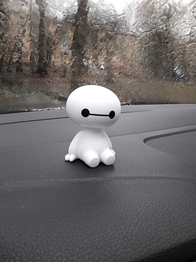 Милый пластиковый робот Baymax фигурка вибрирующей головы украшения для автомобиля