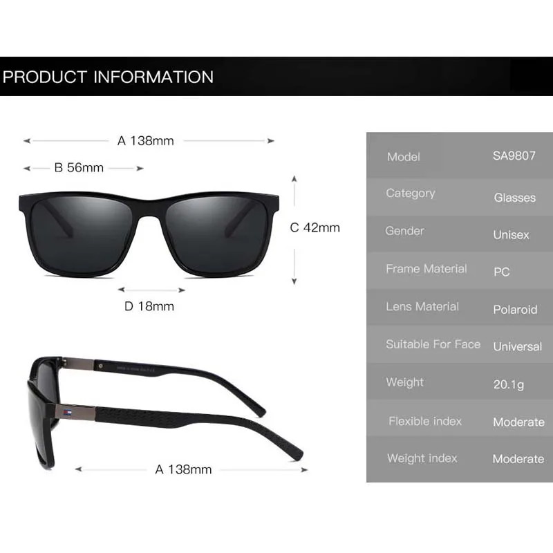 2018 синие солнцезащитные очки мужские Поляризованные классические новые модные
