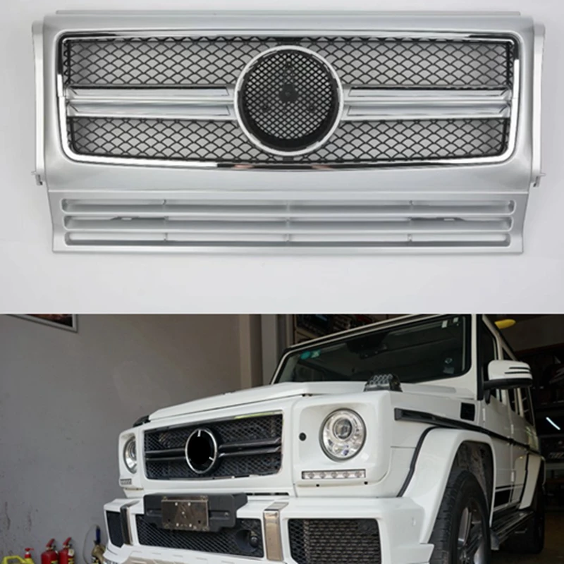 W463 передняя решетка G63 G65 для G500 G55 АБС материал всех прицепов G Хромированный Цвет
