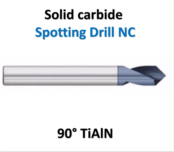 

JF D14x30x90L HRC45 инструменты твердосплавные NC Точечные сверла 90 градусов с покрытием TiALN