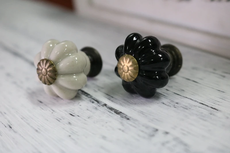 1 шт. симпатичная детская комната белая черная керамическая дверная ручка шкаф