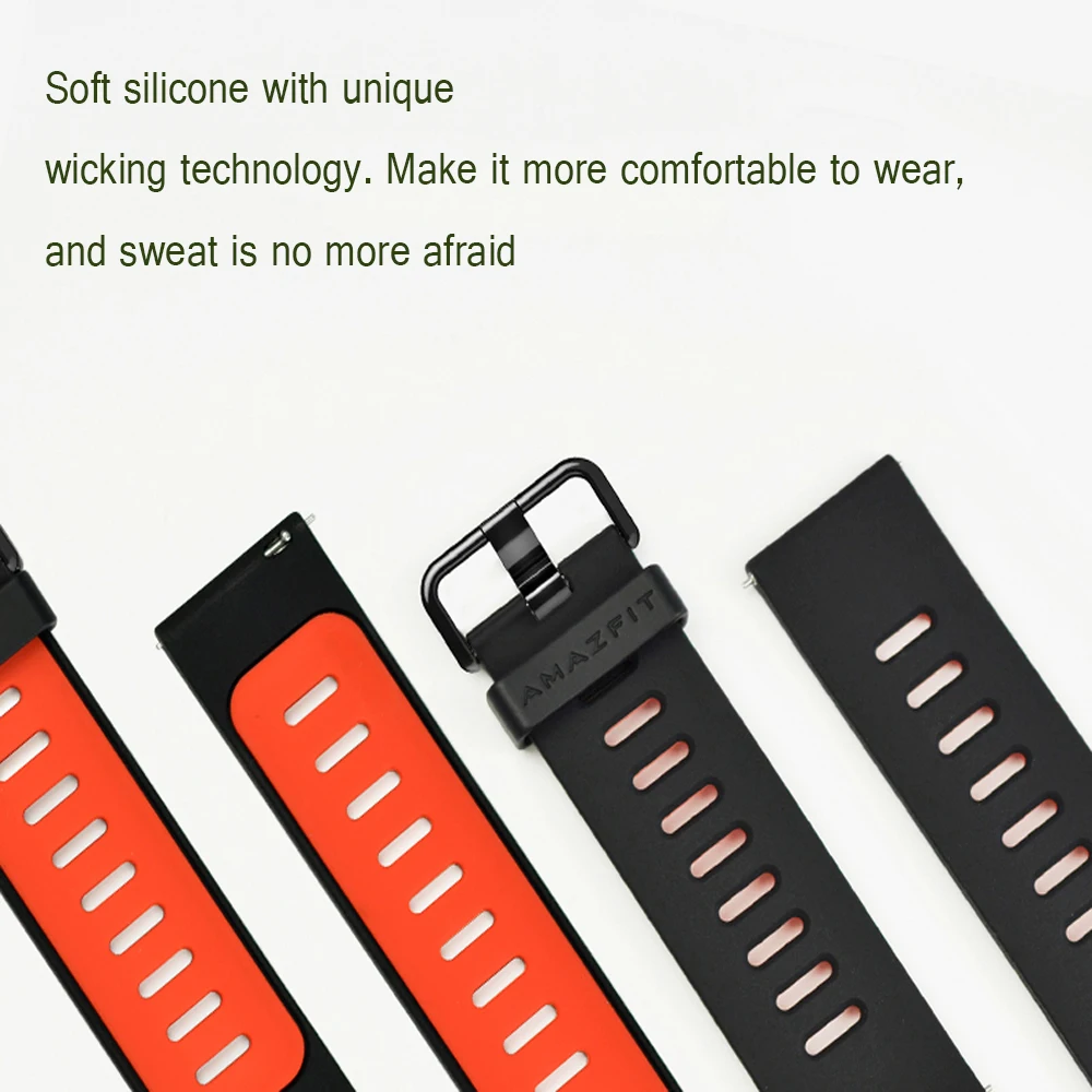 wrist strap 22mm sports silicone bands for xiaomi huami amazfit bip bit pace lite youth smart watch replacement band smartwatch free global shipping