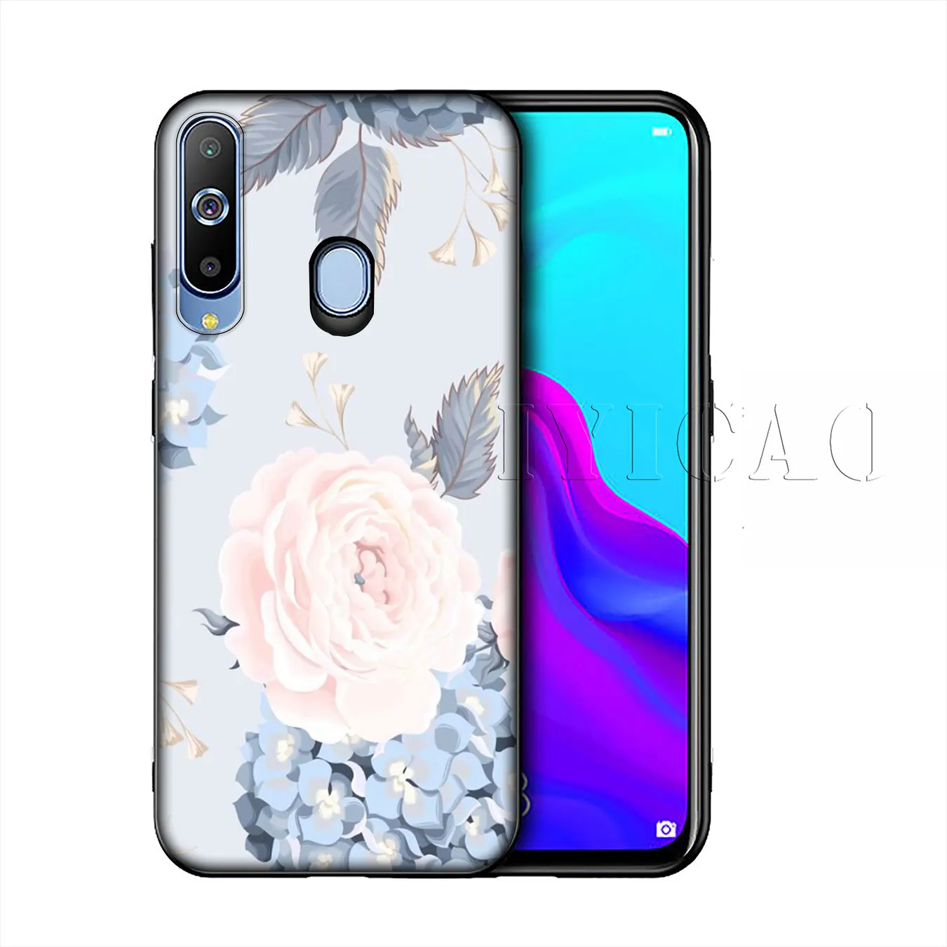 IYICAO красная бабочка на белые розы цветок Мягкий силиконовый чехол для samsung Galaxy A10