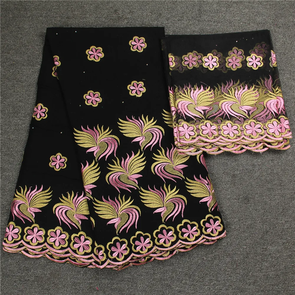 Базен Riche Getzner 2018 высокого класса Африканский ткань с соответствующими кружевная