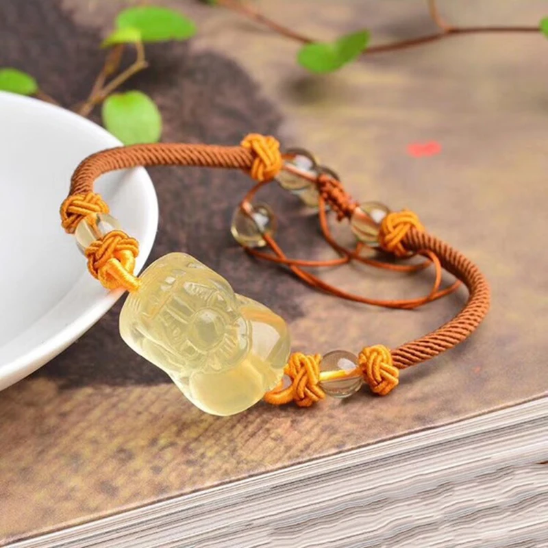 Оптовая продажа открытые светильник-желтые браслеты с кристаллами круглые