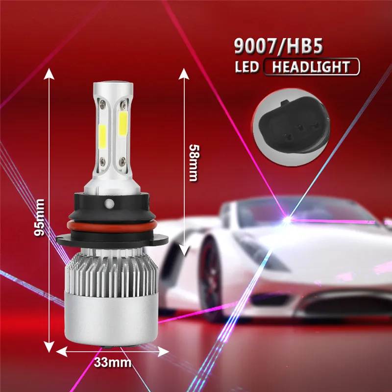 Новый светодиодный фонарь Liplasting HI LO 9007 HB5 1300 Вт 195000LM комплект фар Hi/Lo
