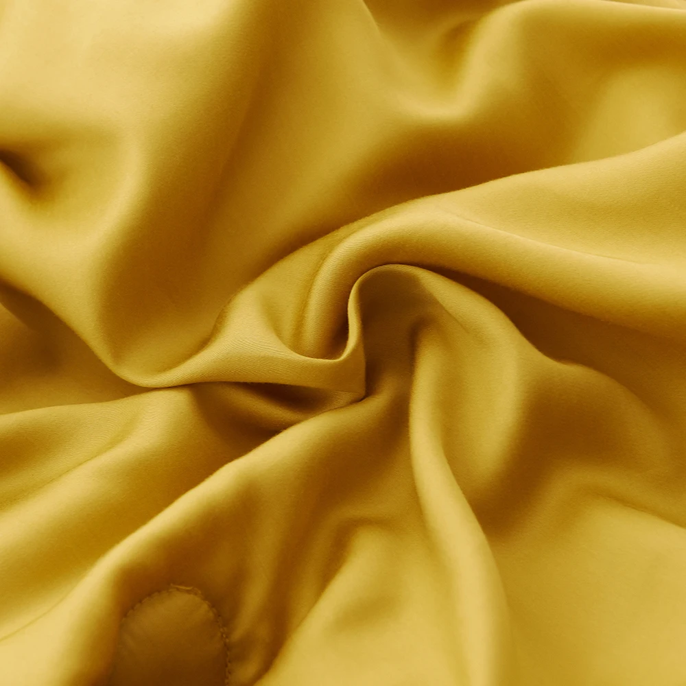 Роскошное желтое тонкое одеяло 100% Lyocell Tencel 400 тканевое с нитью летнее покрывало