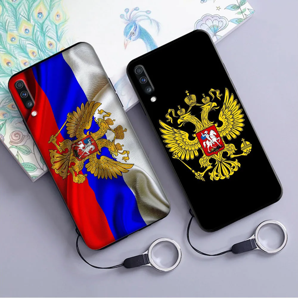 Герб России флаг Мягкий чехол для samsung Galaxy A5 A6 A7 A8 A9 плюс A10 A20 A30 A40 A50 A60 A70 M40 крышка