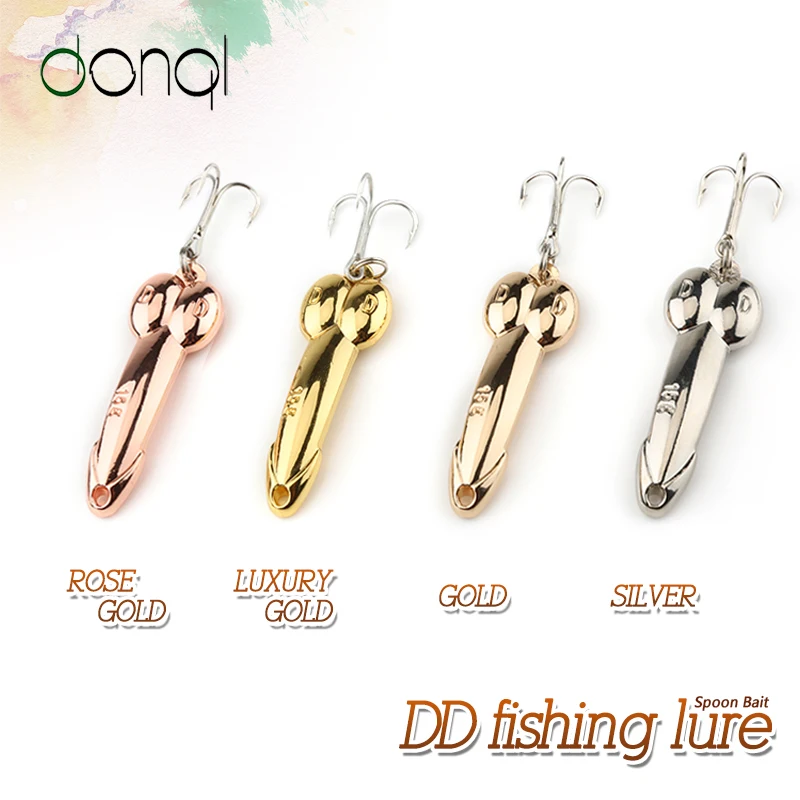 DONQL DD Spoon Lure Spinner Bait Metal Fishing 5g 10g 15g 20g Treble Hooks Artificial Sequins Hard Accessories | Спорт и развлечения