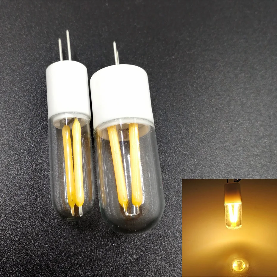Мини светодиодный светильник G4 с нитью COB ACDC12V стеклянный Точечный светильник лампа замена галогенная лампа люстра светильник ing Высокий люмен светильник s