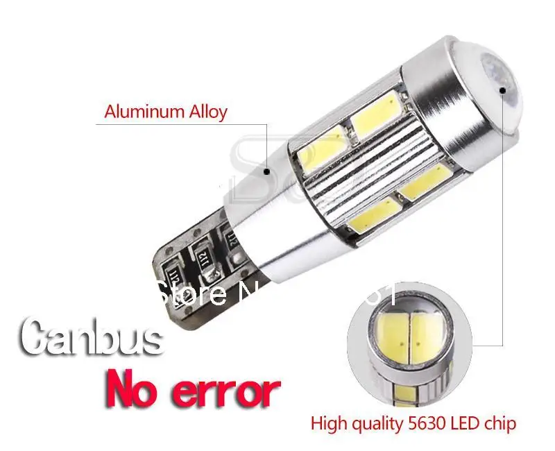 T10 W5W 5630 SMD белый CANBUS OBC светодиодный светильник без ошибок 501 dash автомобильный s