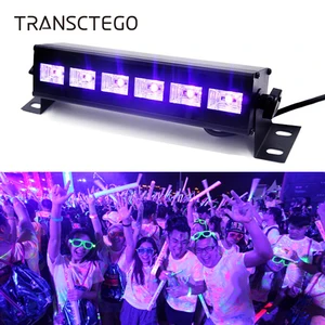 УФ-фиолетовый сценический светильник для Хэллоуина, светодиодный светильник, фиолетовый лазерный проектор, Рождественская дискотека, Клубное украшение, настенный светильник для вечеринок