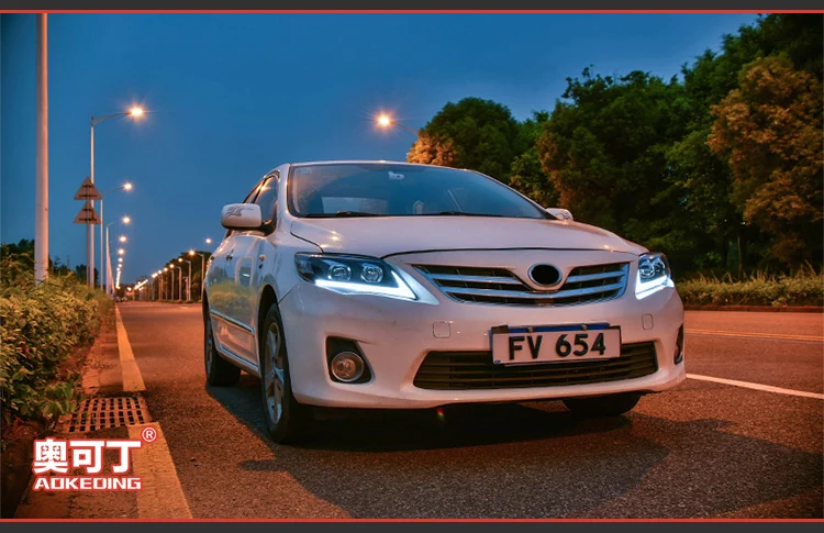 AKD автомобильный Стайлинг Головной фонарь для Toyota Corolla фары 2011-2013 Altis светодиодный фонарь светодиодный DRL Hid Bi Xenon авто аксессуары