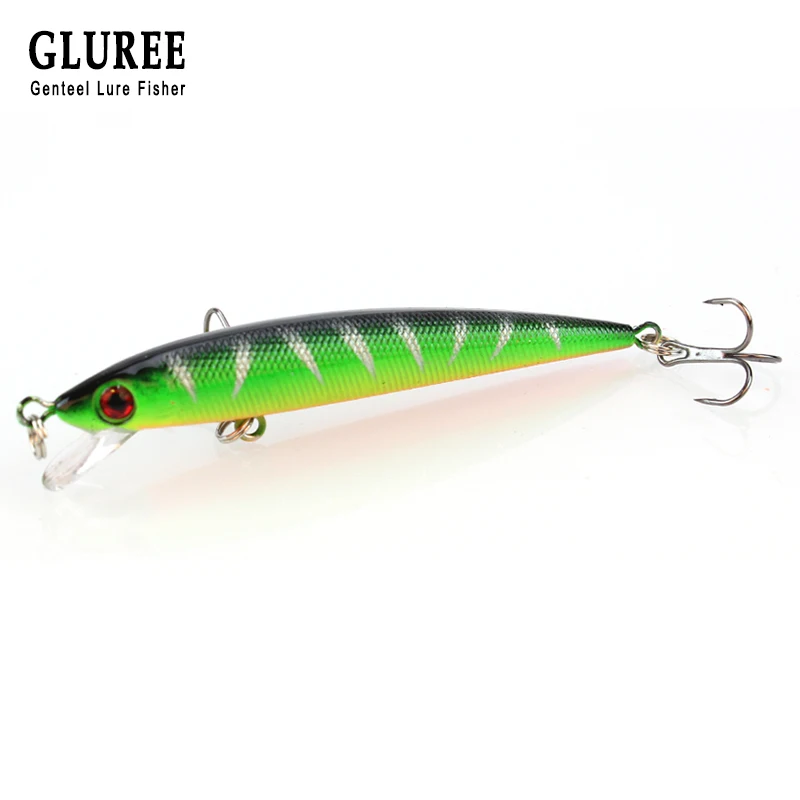 GLUREE 1 шт. Minnow приманки для ловли рыбы 9 см 6g приманка жесткая с тройным крючком