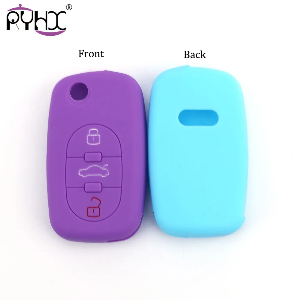 RYHX 1pc waterproof Silicone car key styling cover opp bag 3 button for A4L A6L A8L A3 A5 Q5 Q3 Q7 R8 TT S3 S7 RS7 RS5 B9 | Автомобили и