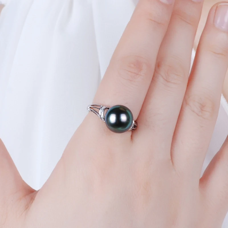 Женские жемчужные кольца AINUOSHI круглые с натуральным жемчугом 11 5 мм из