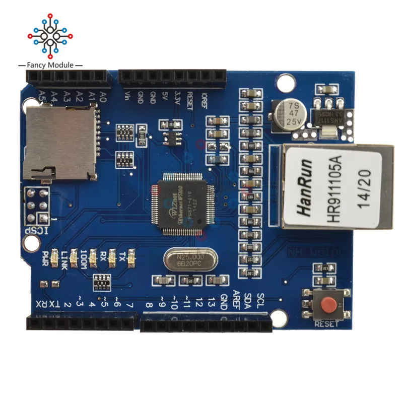 Новая плата расширения сети Mega2560 Ethernet W5100 Mega 2560 R3 для Arduino|Детали и аксессуары