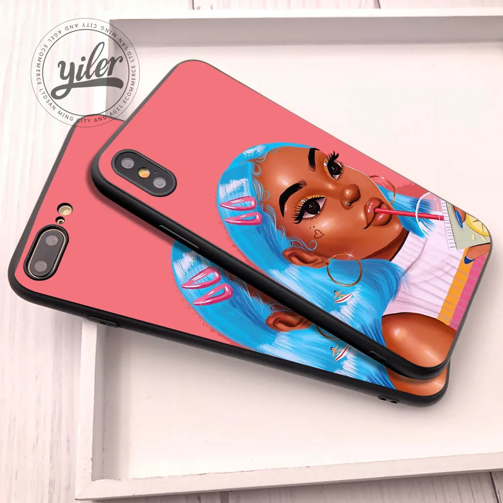 Модный черный чехол для девочек iPhone 11 Pro XS Max, чехол для телефона, чехол для iPhone XS XR 6 7 8 Plus чехол для iPhone 5 5S SE 6S
