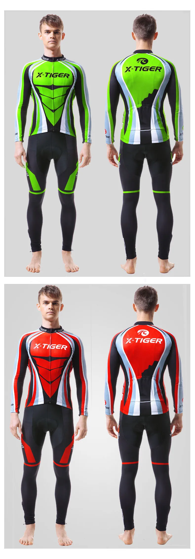 X-Tiger зимний комплект из термофлиса для велоспорта Maillot Ropa Ciclismo теплая велосипедная одежда комплект для велоспорта
