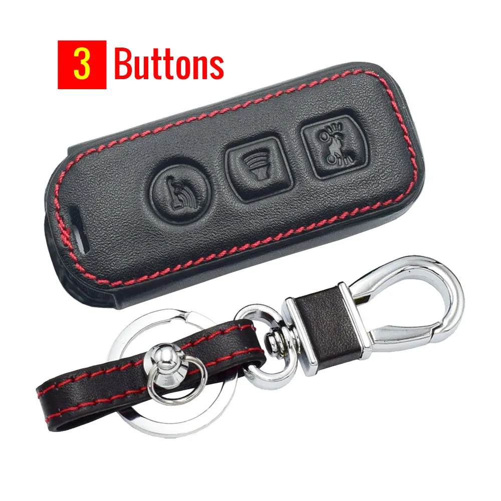 3 Buttons Кожаный чехол для ключей от мотоцикла для Honda PCX 150 X-ADV SH125 Scoopy SH300 дистанционный брелок крышка Автомобильный Брелок протектор сумка аксессуары - Название цвета: 3 Buttons