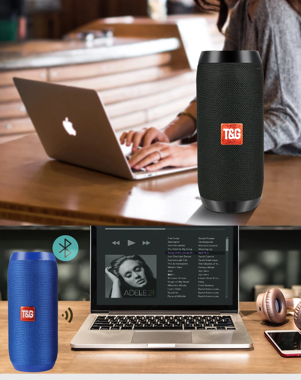 TOPROAD портативный Bluetooth динамик 10 Вт водонепроницаемый беспроводной стерео Бас Колонка ткань HiFi динамик s поддержка TF FM радио USB AUX