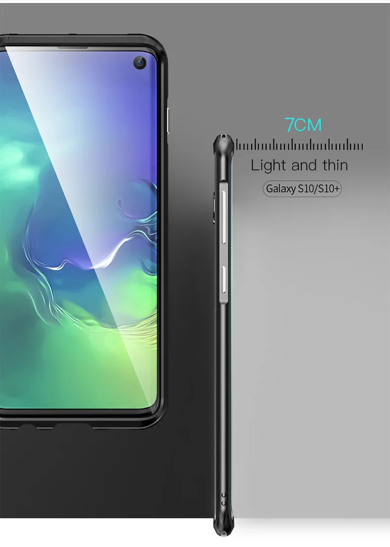 Для samsung Galaxy S10 Plus E металлический бампер чехол Luphie противоударный корпус алюминиевый сплав крышка лезвие бампер coque