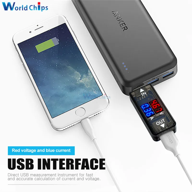3-разрядный 4-разрядный USB-тестер напряжения в два ряда | Электронные компоненты и