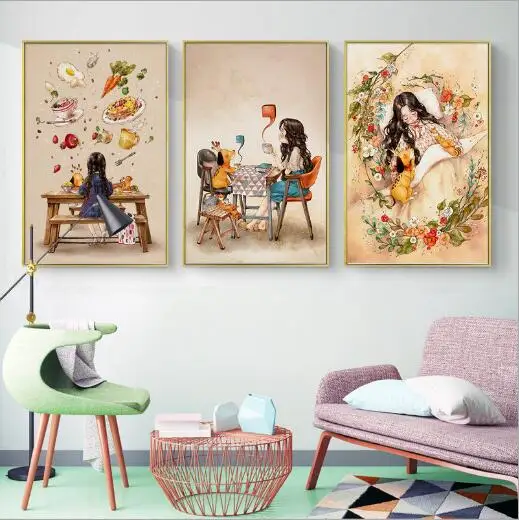 

Needlework,DIY Cross stitch,Full Embroidery kit,leisure time girl deer pattern cross-stitch handwork painting gift wall decor