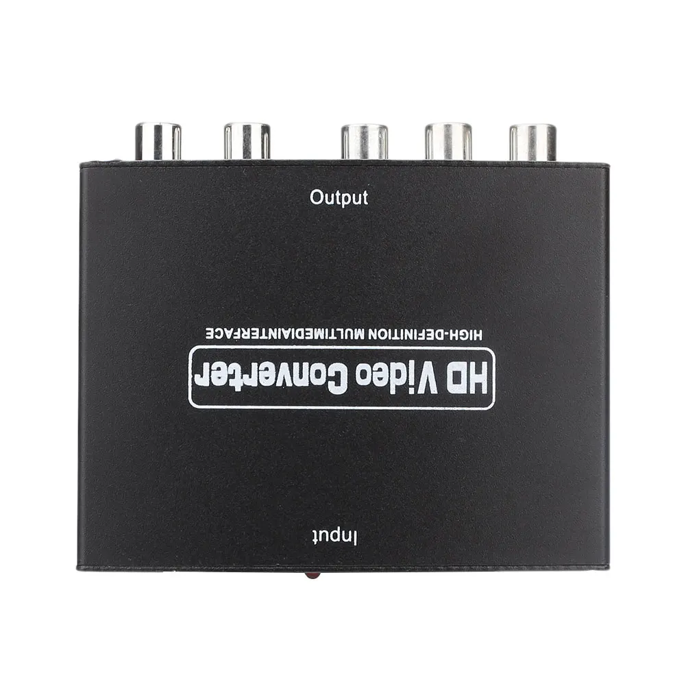 Аудио адаптер коробка RCA компонентный видео кабели Металл HDMI конвертер ТВ