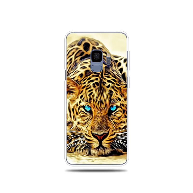 Тигром львом сатиновая юбка-американка силиконовый чехол для samsung Galaxy S5 S6 S7 край S8