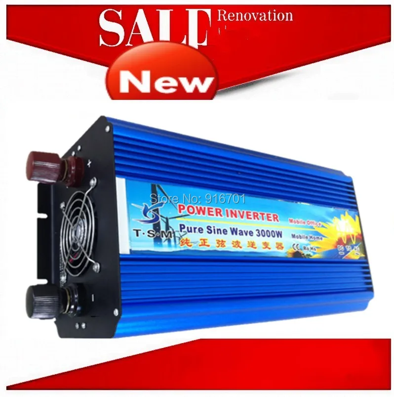 DC Тиль переменный ток 3000 Вт Чистая синусоида Инвертор Inverter12v 24 В 48 до 230 инверсор
