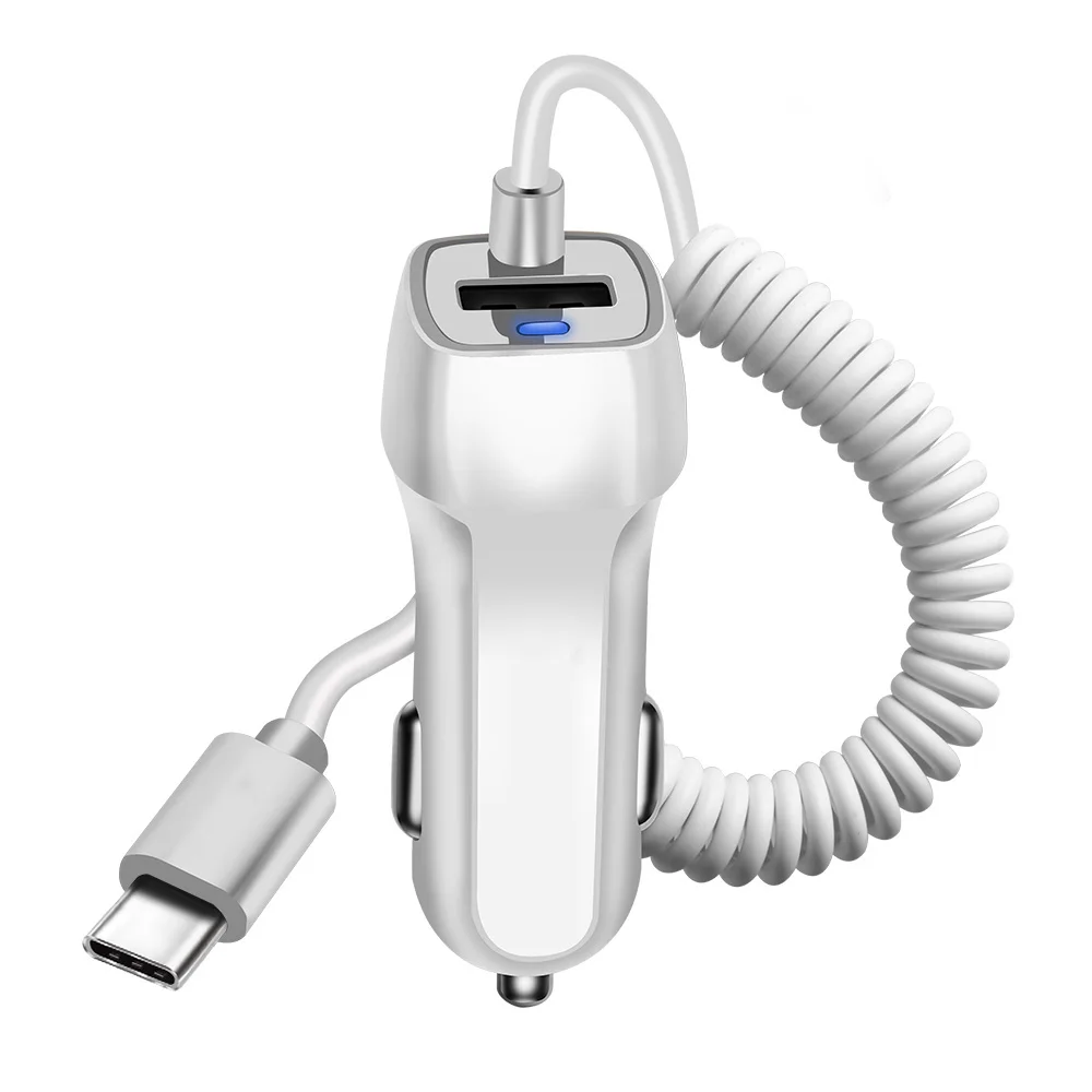 Зарядных порта USB для автомобиля Зарядное устройство для iPhone X 8 7 6s 6 плюс 10 телефона автомобиля-Зарядное устройство с микро-Тип usb-C кабель IOS для samsung S9 плюс Быстрая зарядка