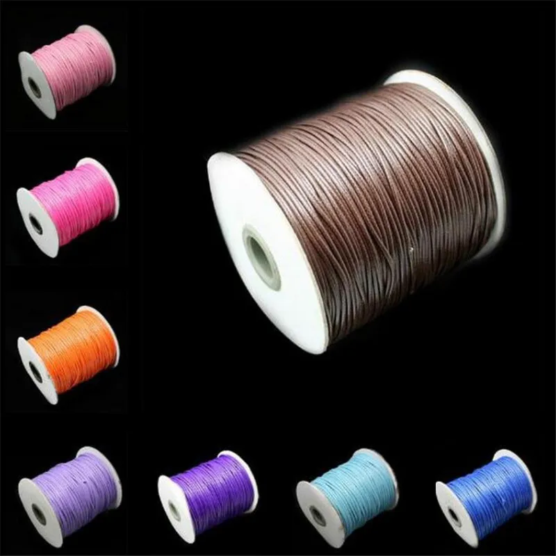 

5m 2mm Wax Cord Thread Cotton Cords String Strap Necklace Rope Beads For Jewelry Making Bracelets Necklace DIY Jewelry Cord