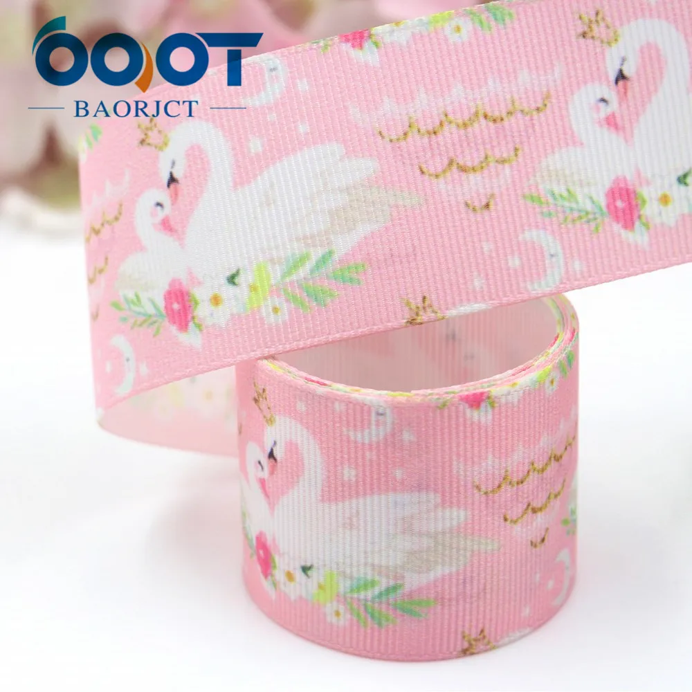 OOOT BAORJCT I-19221-435 38 мм 10 ярдов мультфильм лебедь теплопередачи печатных grosgrain ленты